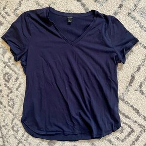 Navy blue v neck tee shirt